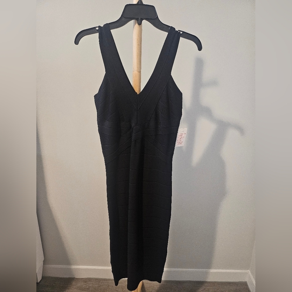 VENUS Black Bodycon Dress, Size M